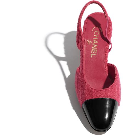 chanel tweed slingback flats|Chanel slingback online shop.